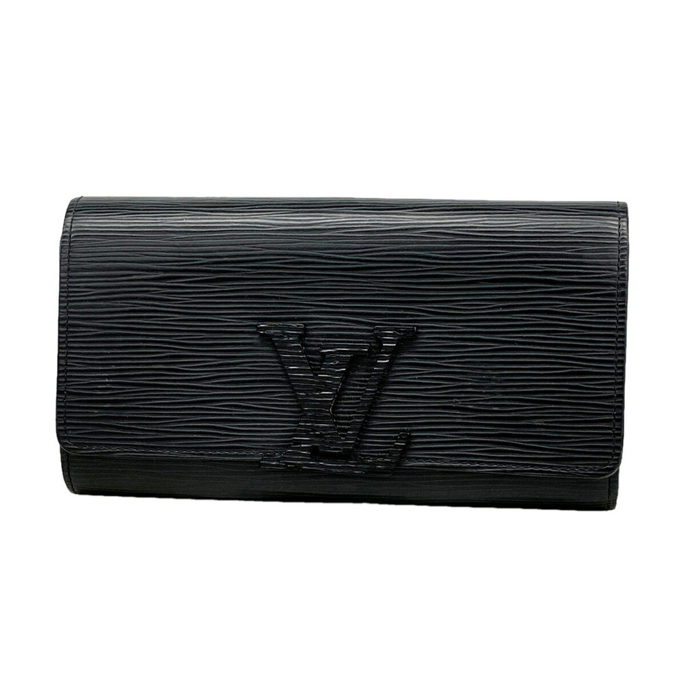 Louis Vuitton Epi Leather Long Wallet Portefeuille Louise M60767 Noir (Men's/...
